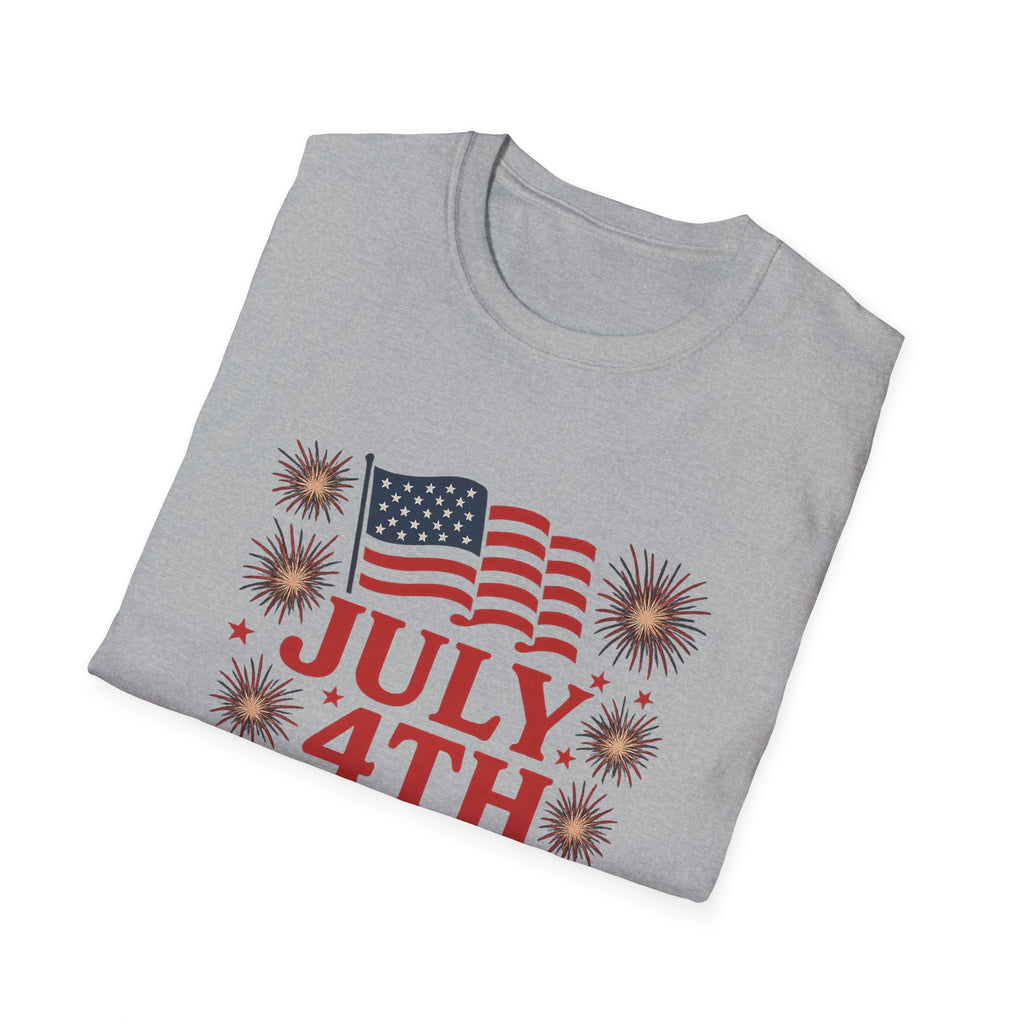 July 4th 250th Anniversary T-Shirt – Patriotic American Flag Fireworks Tee