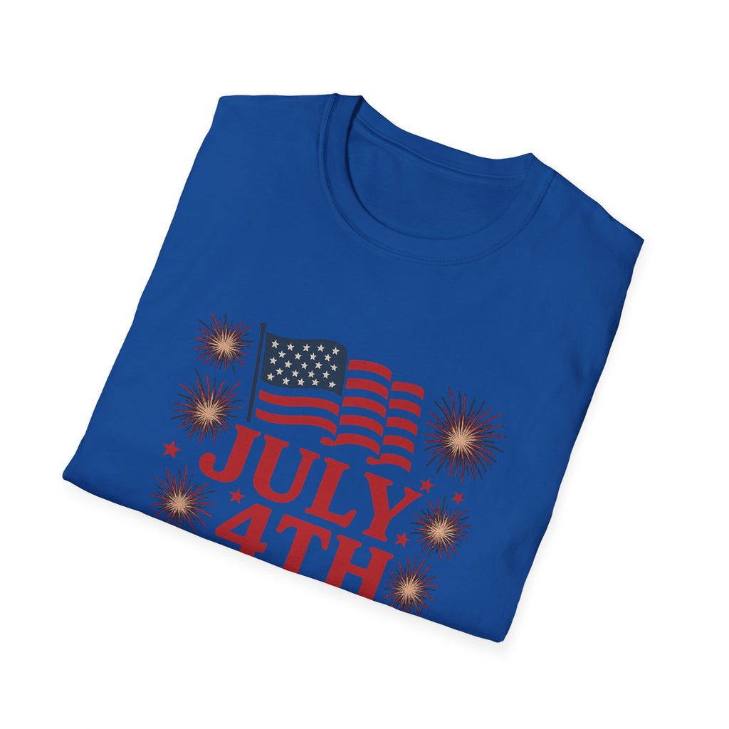 July 4th 250th Anniversary T-Shirt – Patriotic American Flag Fireworks Tee