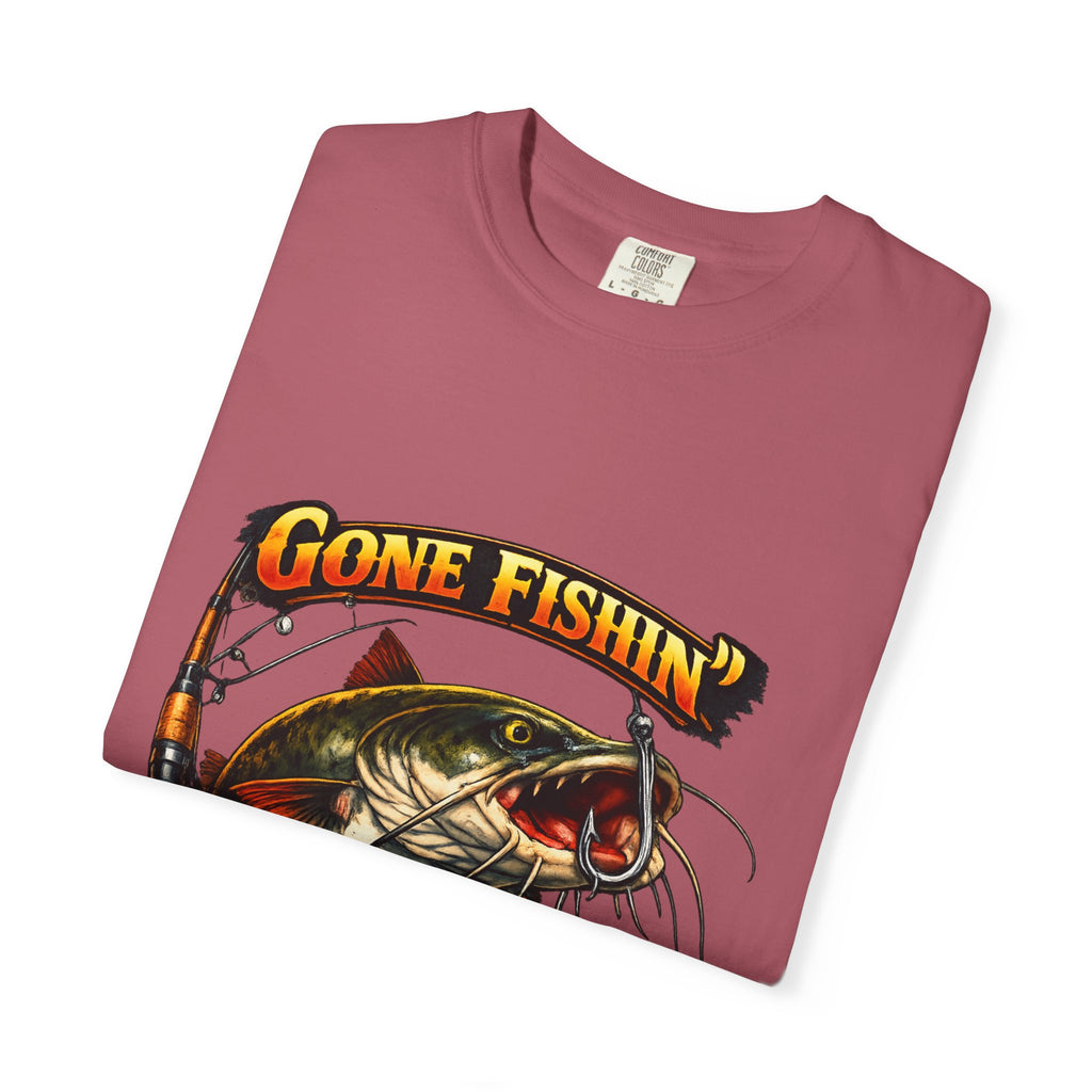 Gone Fishin' Bass Illustration T-Shirt | Hooked For Life Fishing Graphic