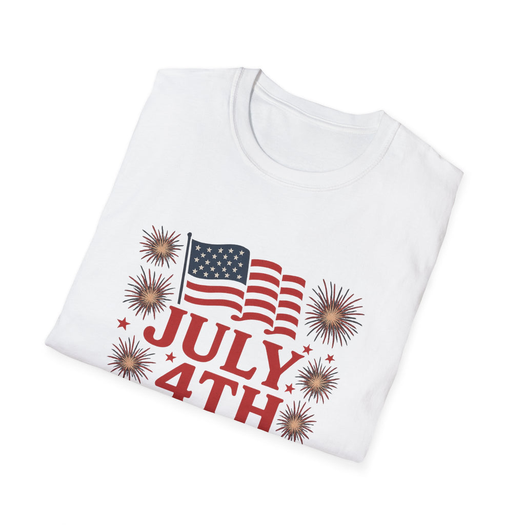 July 4th 250th Anniversary T-Shirt – Patriotic American Flag Fireworks Tee
