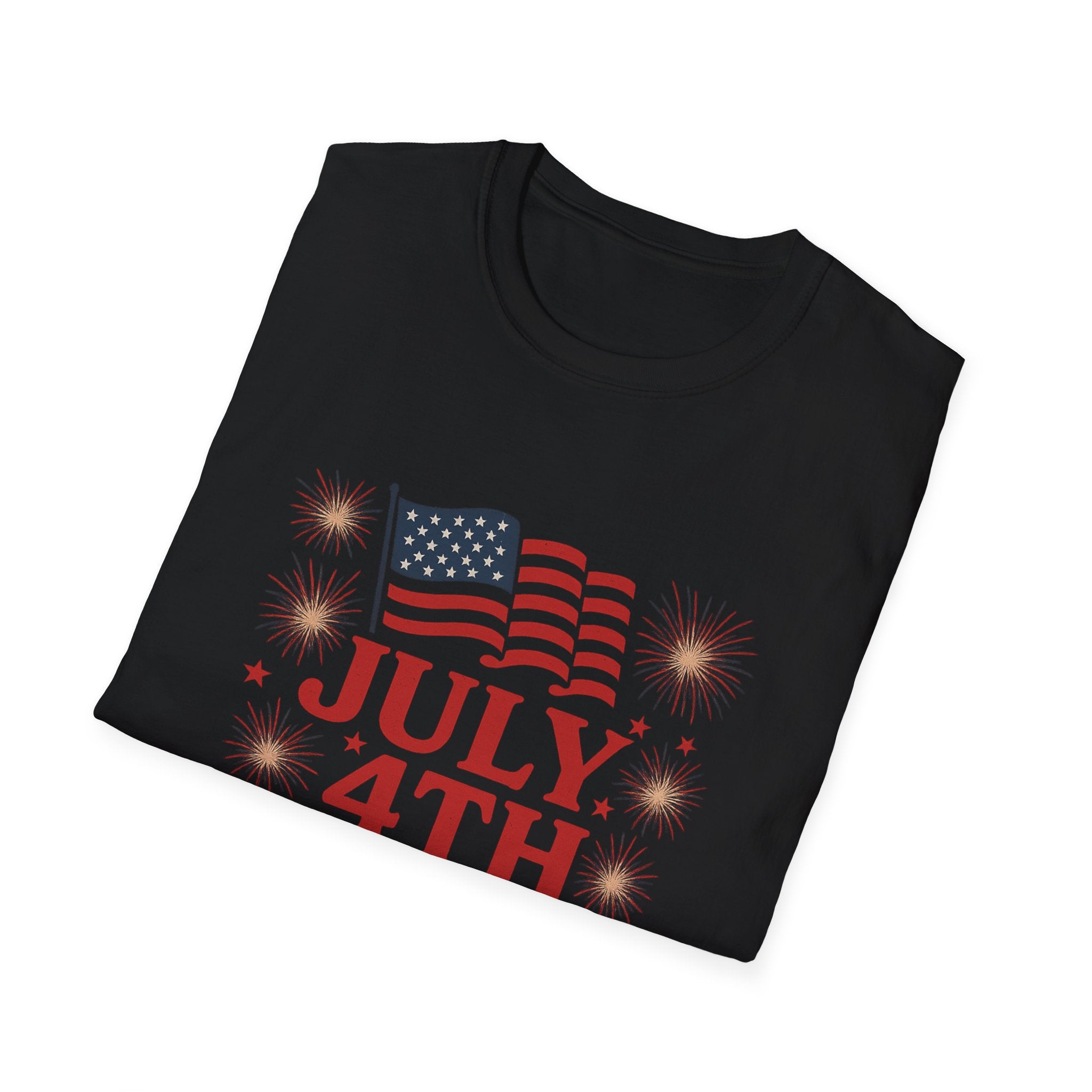 July 4th 250th Anniversary T-Shirt – Patriotic American Flag Fireworks Tee