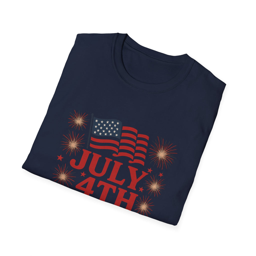 July 4th 250th Anniversary T-Shirt – Patriotic American Flag Fireworks Tee
